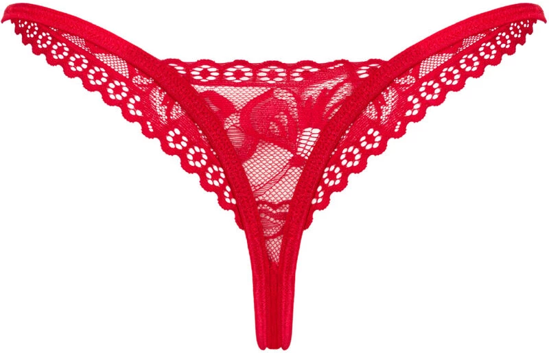 OBSESSIVE - LACELOVE THONG RED