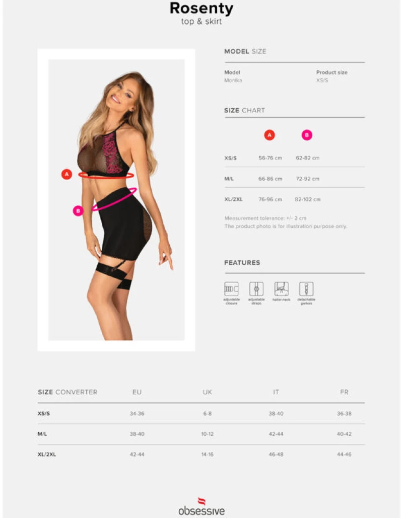 OBSESSIVE - ROSENTY TOP & SKIRT