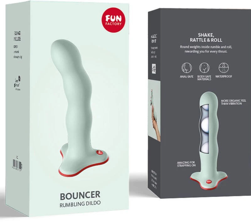 FUN FACTORY - BOUNCER DILDO RECHARGEABLE SAGE GREEN
