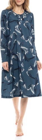 Γυναικείο Νυχτικό Pink Label - Μπλε εμπριμέ - Plus size