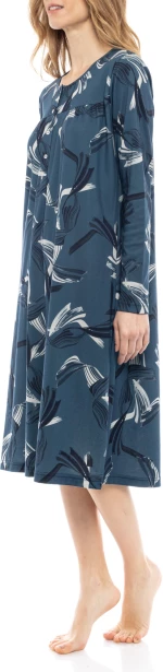 Γυναικείο Νυχτικό Pink Label - Μπλε εμπριμέ - Plus size