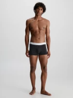 Ανδρικά boxer Calvin Klein - Μαύρο με χρωματιστό λάστιχο - 3 pack