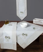Τραπεζοκαρέ N1 (135cm x 135cm) ivory Silk Fashion