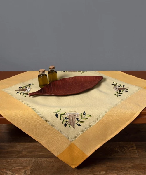 Σετ 3 τεμαχίών N3 (40cm x 110cm 2x40cm x 40cm) κίτρινο Silk Fashion