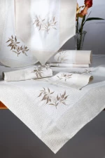 Τραπεζομάντηλο N5 (160cm x 210cm) oval ivory Silk Fashion