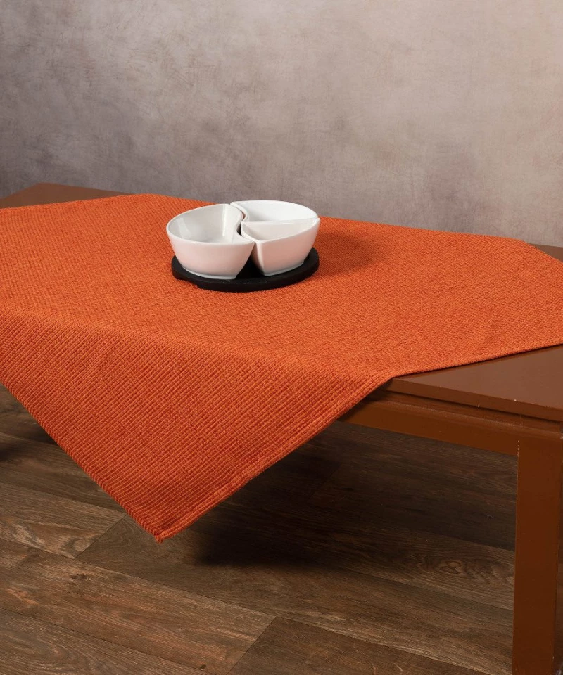 Καρέ 9925 (85cm x 85cm) πορτοκαλί Silk Fashion