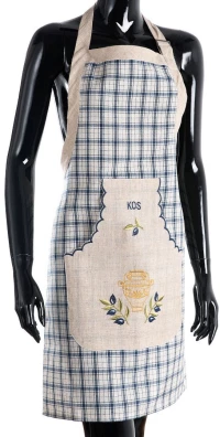 Ολόσωμη ποδιά 1312 (80cm x 55cm) μπλέ KOS Silk Fashion