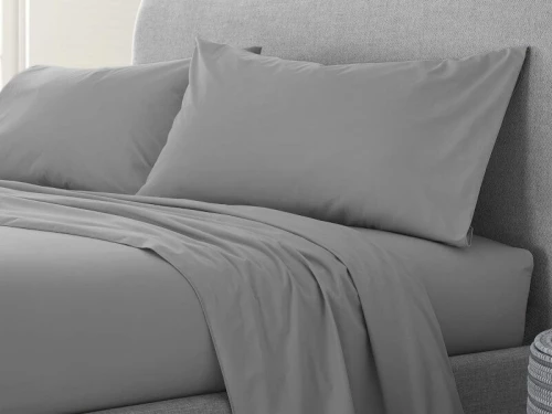 Σετ Σεντόνια Ανοικτό Γκρι 100% Βαμβακερά Reactive One Color Γαρύφαλλο - 200x260, Χωρίς Λάστιχο