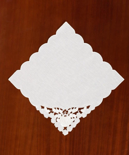 Πετσετάκια γωνίες 12 τεμάχια (30cm x 30cm) 224 Λευκό Silk Fashion