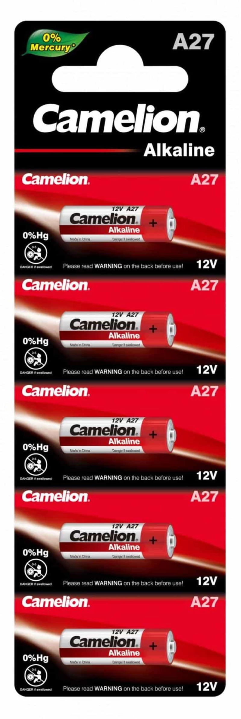 Camelion A27 Αλκαλική Μπαταρία 12V για τηλεχειριστήρια (5τμχ.)