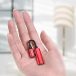 Hoco LS19 Adapter Type-C to 3.5 mm 2 in 1 audio converter, Red