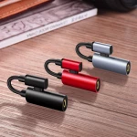 Hoco LS19 Adapter Type-C to 3.5 mm 2 in 1 audio converter, Red