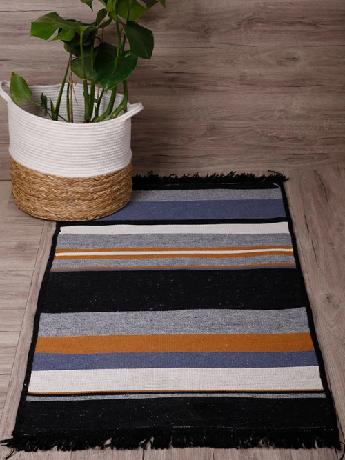 Πατάκι υφαντό Peny Black 70x120