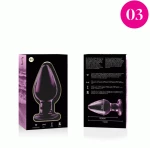 NEBULA SERIES BY IBIZA' - MODEL 3 ANAL PLUG BOROSILICATE GLASS 11 X 5 CM PINK