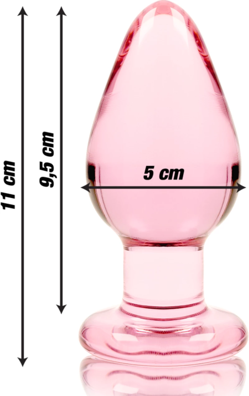 NEBULA SERIES BY IBIZA' - MODEL 3 ANAL PLUG BOROSILICATE GLASS 11 X 5 CM PINK