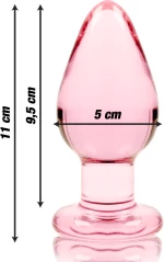 NEBULA SERIES BY IBIZA' - MODEL 3 ANAL PLUG BOROSILICATE GLASS 11 X 5 CM PINK