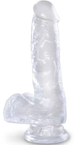 KING COCK CLEAR - REALISTIC PENIS WITH BALLS 13.5 CM TRANSPARENT