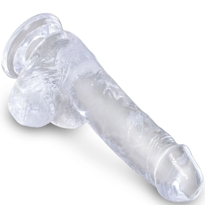 KING COCK CLEAR - REALISTIC PENIS WITH BALLS 13.5 CM TRANSPARENT