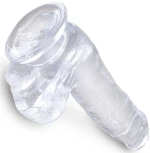 KING COCK CLEAR - REALISTIC PENIS WITH BALLS 13.5 CM TRANSPARENT