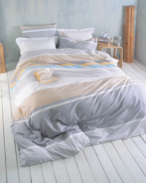 JESSE ΓΚΡΙ - ΣΕΤ ΣΕΝΤΟΝΙΑ ΦΑΝΕΛΕΝΙΑ ΥΠΕΡΔΙΠΛΟ ΜΕ ΛΑΣΤΙΧΟ (230X260, 165X205+25)