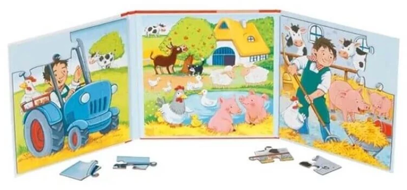 Μαγνητικό Βιβλίο Παζλ-Φάρμα 2x20 κομ - Goki (57384)