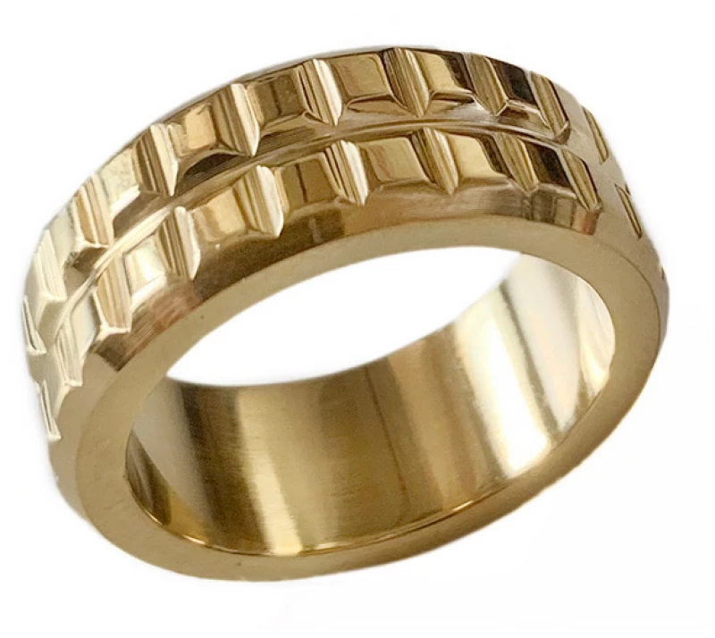 Ατσάλινο Δαχτυλίδι, #17, Χρυσαφί, 2012-253X-17 | Karma Fashion