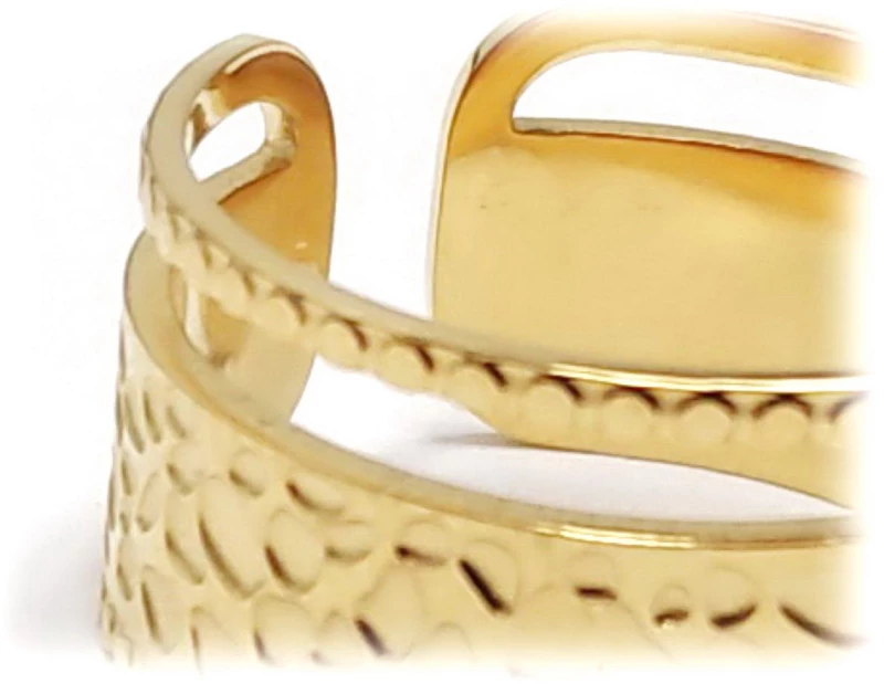 Ατσάλινο Δαχτυλίδι, Χρυσαφί, 2012-244X | Karma Fashion