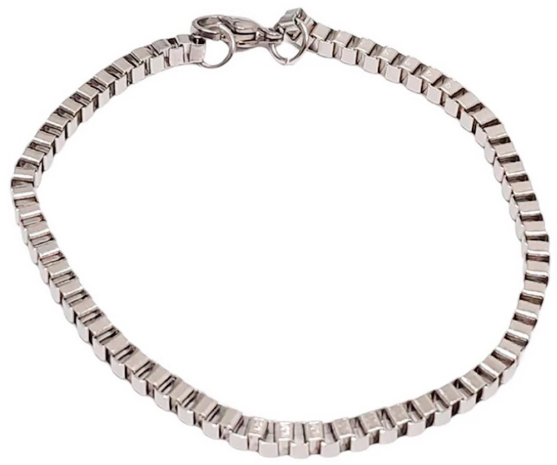 Βραχιόλι Ατσάλι 304, 21cm, αλυσίδα, Ασημί, 2012-126A | Karma Fashion
