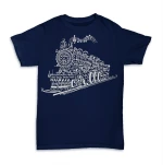 Train Song Tshirt Μπλε