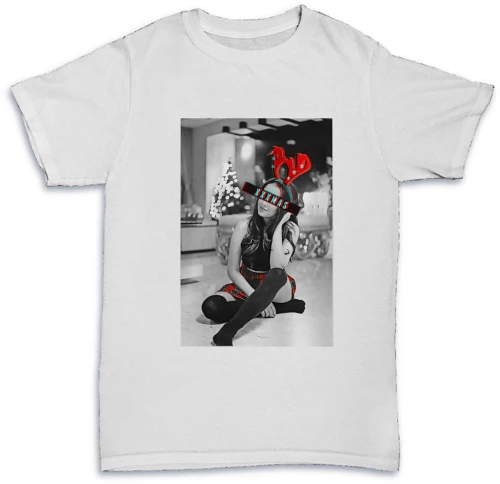 Χριστουγεννιάτικο Tshirt-132177 Λευκό