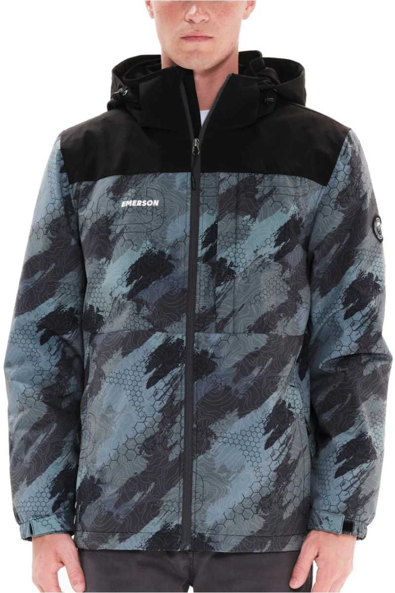 EMERSON Ανδρικό αντιανεμικό μπουφάν 222.EM10.26 PR308 OLIVE/BLACK ..