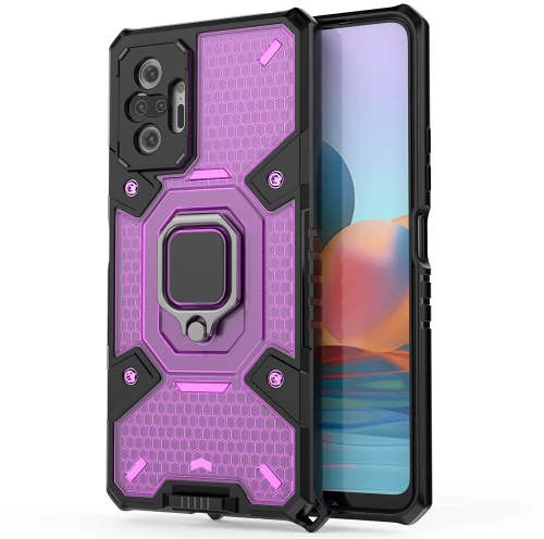 Techsuit - Honeycomb Armor - Xiaomi Redmi Note 10 Pro / Note 10 Pro Max - Rose-Violet