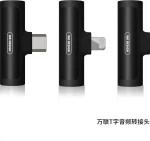 Adaptor 2in1 Lighting to 2xFemale Lighting WK WDC-094i Black
