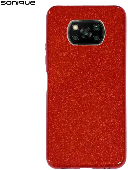 Θήκη Σιλικόνης Sonique Shiny Xiaomi Poco X3 NFC / Poco X3 Pro Κόκκινο - Sonique - Κόκκινο - Poco X3 NFC, Poco X3 Pro