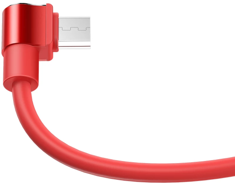 HOCO U37 Καλώδιο MicroUSB 1.2m με γωνιακά βύσματα, κόκκινο