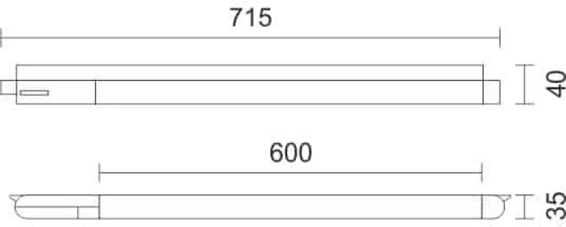 Spotlight Γραμμικό Φωτιστικό Ράγας LED 20W 3000K (6371)