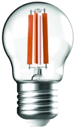 Avide LED Filament Σφαιρική 4.9W E27 Θερμό 2700K Super Υψηλής Φωτεινότητας