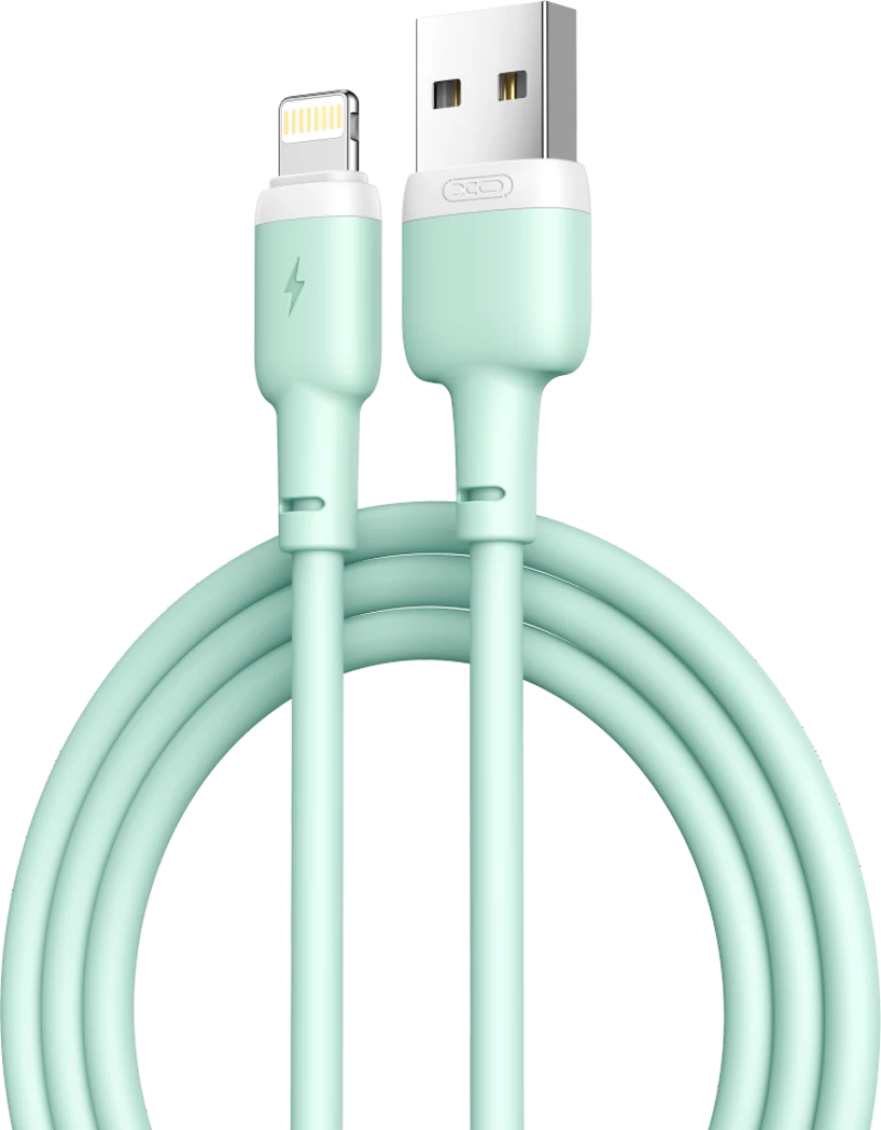 XO NB208 Liquid Silicone Data Lightning Cable 1m Green