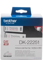 Brother P-touch Label Red / Black on White15.2m x 62mm (DK22251) (BRODK22251)