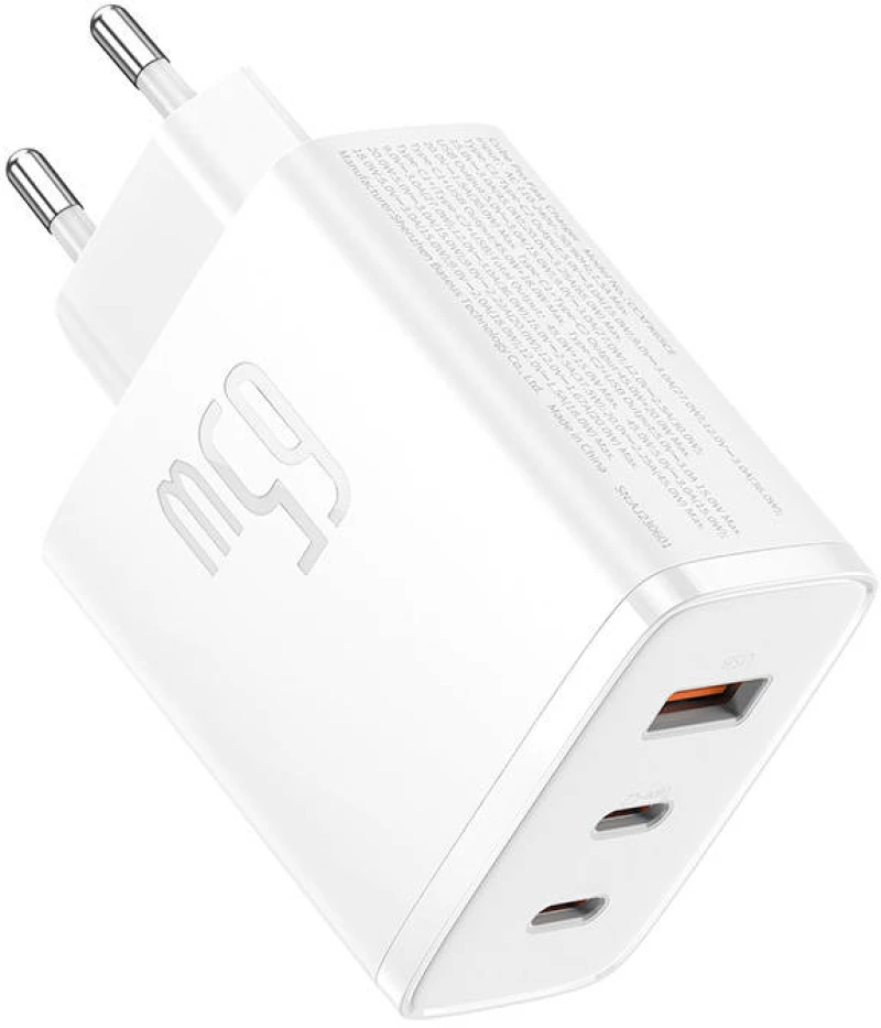 Baseus Wall charger Baseus OS-Cube Pro 2xUSB-C + USB, 65W (white) 054592 6932172641481 P10152301213-00