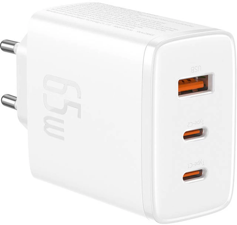 Baseus Wall charger Baseus OS-Cube Pro 2xUSB-C + USB, 65W (white) 054592 6932172641481 P10152301213-00