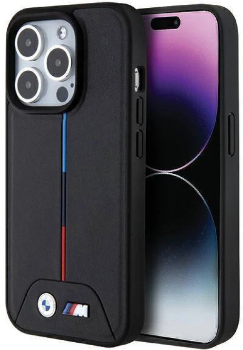 Original Case APPLE IPHONE 15 PRO BMW Quilted Tricolor MagSafe (Bmhmp15l22pvtk) black