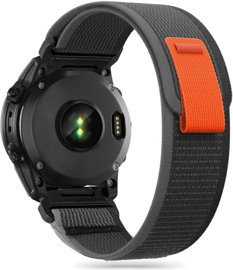 Strap for GARMIN FENIX 3 / 5X / 3HR / 5X PLUS / 6X / 6X PRO / 7X Tech-Protect Nylon orange - black