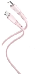 XO NB-Q226B Καλώδιο Φόρτισης Σιλικόνης USB-C σε USB-C, 60W, 1m, Ροζ