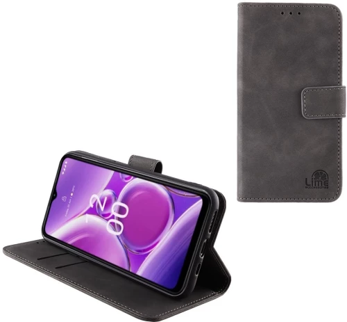 LIME ΘΗΚΗ NOKIA G42 6.56" ESSENTIAL MAGNET BOOK STAND CLIP GREY