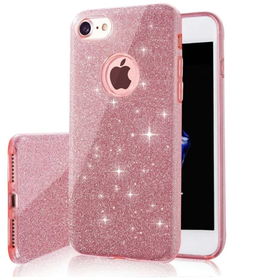 Glitter 3in1 case for iPhone X / XS pink