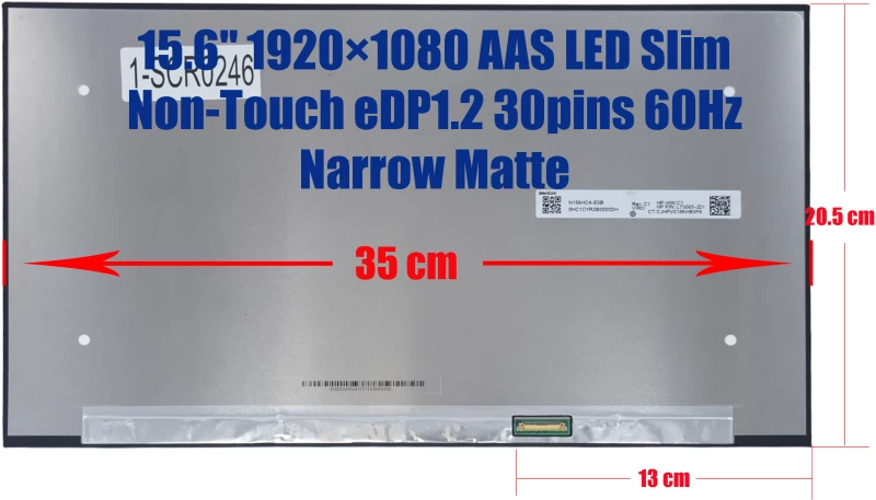 Οθόνη Laptop Dell Precision 3540 LCD Screen 15.6" 1920X1080 30 Pin IPS  (Κωδ. 1-SCR0246)
