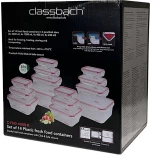 CLASSBACH C-FHD 4009 K Σετ πλαστικών δοχείων αποθήκευσης τροφίμων, 14 τεμαχίων.