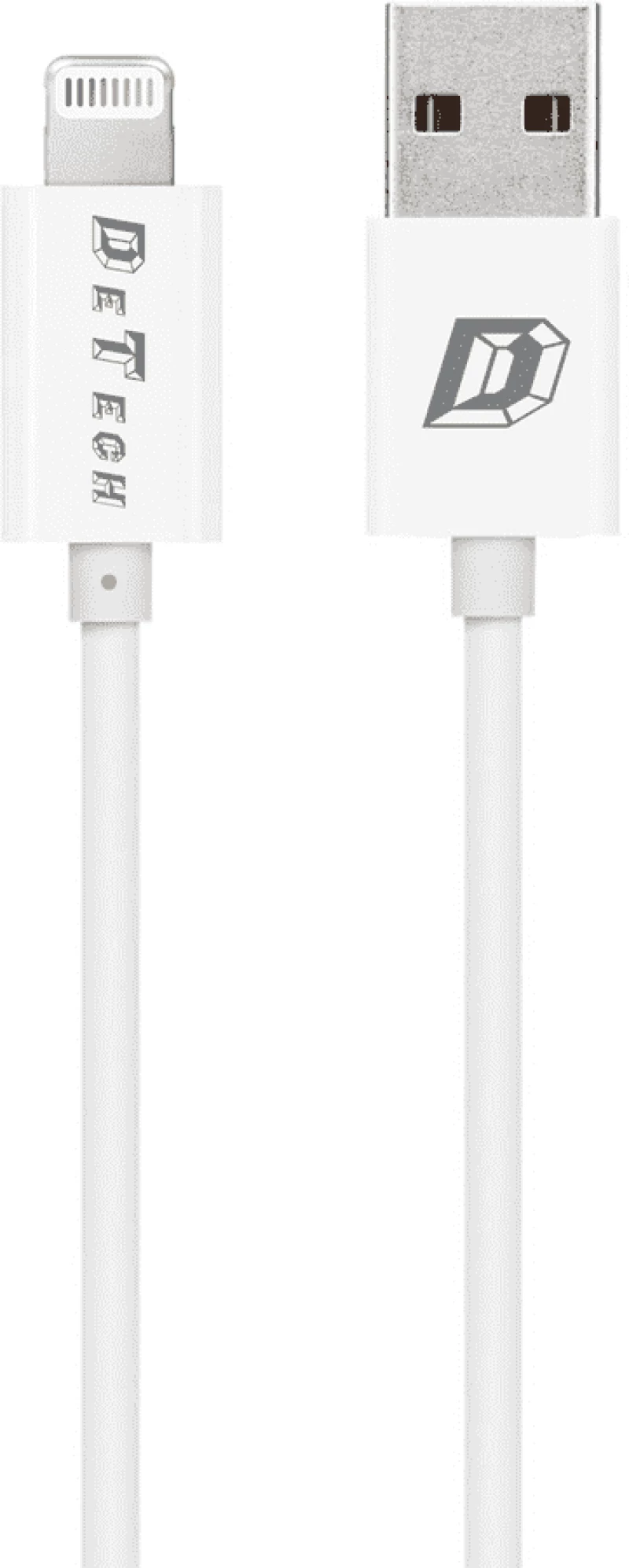 Καλώδια δεδομένων DeTech, 10τμ. Για το iPhone 5/6/7, 1,0m, λευκό - 14136