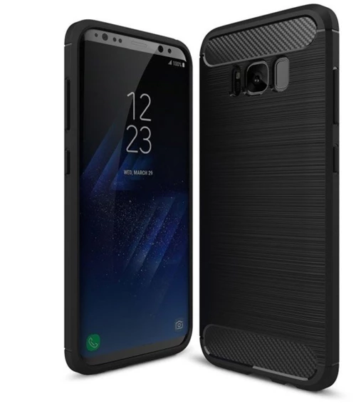 Techsuit - Carbon Silicone - Samsung Galaxy S8 - Black